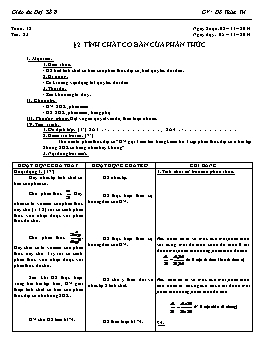 Giáo án Đại số 8 - Tiết 23: Tính chất cơ bản của phân thức - Đỗ Thừa Trí