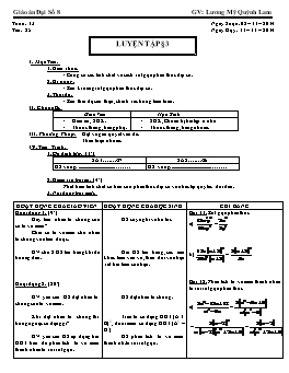 Giáo án Đại số 8 - Tiết 25: Luyện tập - Lương Mỹ Quỳnh Lam