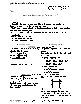 Giáo án Đại số 8 - Tiết 4, 5, 6 - Nguyễn Thị Kim Nhung