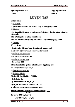 Giáo án Đại số 8 - Tiết 54: Luyện tập - Đỗ Ngọc Nam