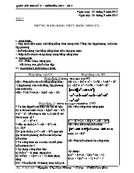 Giáo án Đại số 8 - Tiết 7, 8, 9 - Nguyễn Thị Kim Nhung