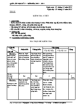 Giáo án Đại số 8 từ tiết 32 đến tiết 37 - Nguyễn Thị Kim Nhung