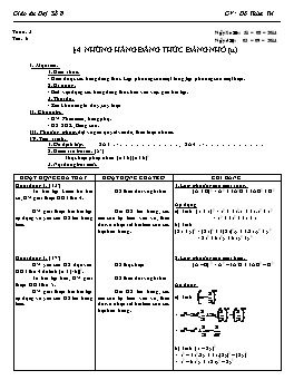 Giáo án Đại số 8 - Tuần 3 - Tiết 6: Những hằng đẳng thức đáng nhớ (tiếp theo) - Đỗ Thừa Trí