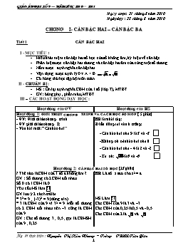 Giáo án Đại số 9 - Tiết 1, 2, 3 - Nguyễn Thị Kim Nhung