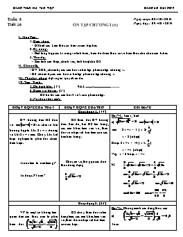 Giáo án Đại số 9 - Tiết 16: Ôn tập chương I (tt) - Hà Văn Việt