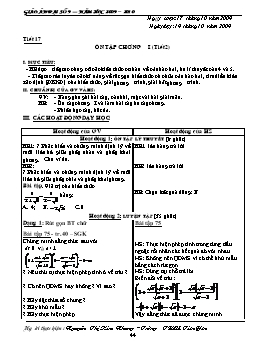 Giáo án Đại số 9 - Tiết 17, 18, 19 - Nguyễn Thị Kim Nhung