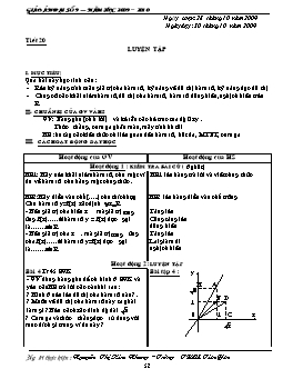 Giáo án Đại số 9 - Tiết 20, 21, 22 - Nguyễn Thị Kim Nhung