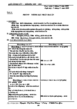 Giáo án Đại số 9 - Tiết 31, 32, 33 - Nguyễn Thị Kim Nhung