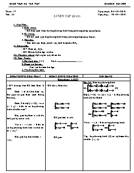 Giáo án Đại số 9 - Tiết 35: Luyện tập - Hà Văn Việt