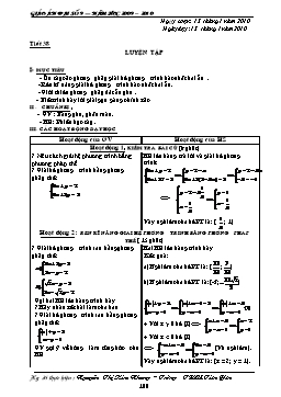 Giáo án Đại số 9 - Tiết 38, 39, 40 - Nguyễn Thị Kim Nhung