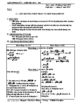 Giáo án Đại số 9 - Tiết 4, 5 - Nguyễn Thị Kim Nhung