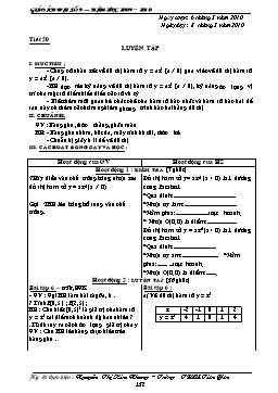 Giáo án Đại số 9 - Tiết 50, 51, 52 - Nguyễn Thị Kim Nhung