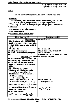 Giáo án Đại số 9 - Tiết 53, 54, 55 - Nguyễn Thị Kim Nhung