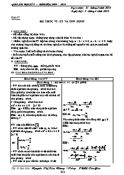 Giáo án Đại số 9 - Tiết 57, 58, 59 - Nguyễn Thị Kim Nhung