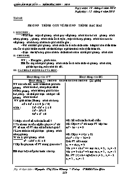 Giáo án Đại số 9 - Tiết 60, 61, 62 - Nguyễn Thị Kim Nhung