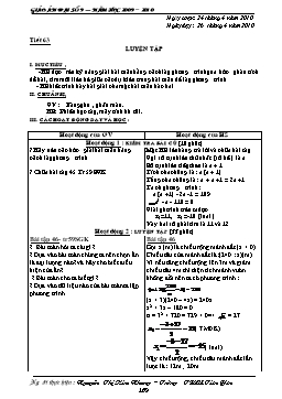 Giáo án Đại số 9 - Tiết 63, 64, 65 - Nguyễn Thị Kim Nhung