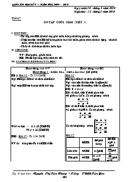 Giáo án Đại số 9 - Tiết 67, 68, 69 - Nguyễn Thị Kim Nhung