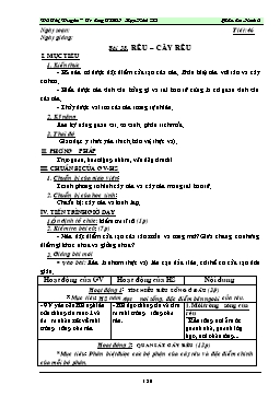 Giáo án dạy Sinh học 6 - Tiết 46: Rêu - Cây rêu