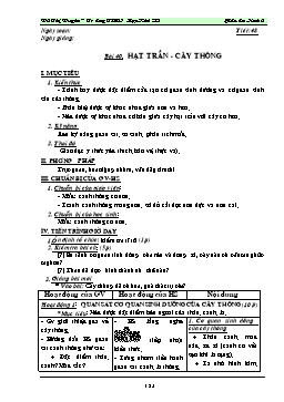 Giáo án dạy Sinh học 6 - Tiết 48: Hạt trần - Cây thông