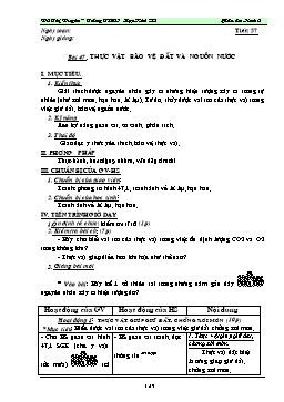 Giáo án dạy Sinh học 6 - Tiết 57: Thực vật bảo vệ đất và nguồn nước
