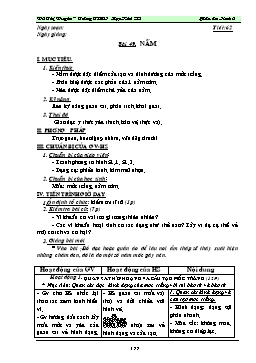 Giáo án dạy Sinh học 6 - Tiết 62: Nấm