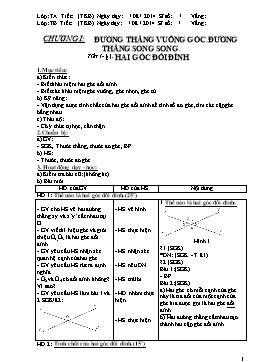 Giáo án Hình học 7 năm 2014