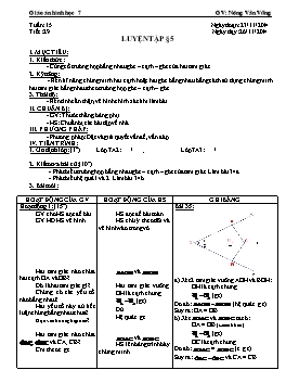 Giáo án Hình học 7 - Tuần 15 - Nông Văn Vững