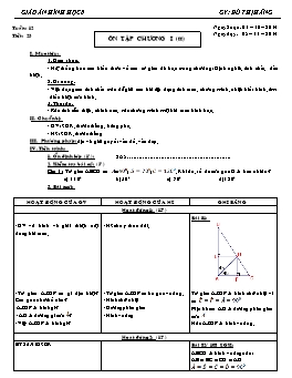 Giáo án Hình học 8 - Tuần 12 - Tiết 23: Ôn tập chương I (tiếp theo) - Đỗ Thị Hằng