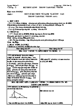 Giáo án Hình học 9 - Chương I: Hệ thức lượng giác trong tam giác vuông - Tiết 1: Một số hệ thức về cạnh và đường cao trong tam giác vuông - Lê Thanh Việt