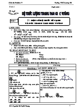 Giáo án Hình học 9 - Nguyễn Thị Tuyết Nhung