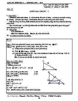 Giáo án Hình học 9 - Tiết 19, 20, 21 - Nguyễn Thị Kim Nhung