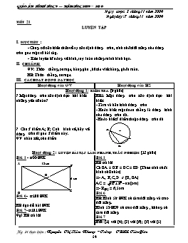 Giáo án Hình học 9 - Tiết 21, 22 - Nguyễn Thị Kim Nhung