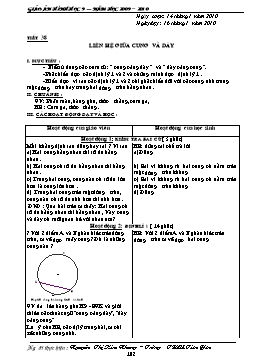 Giáo án Hình học 9 - Tiết 38, 39, 40 - Nguyễn Thị Kim Nhung