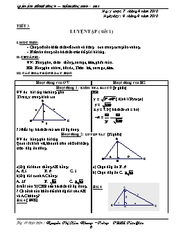 Giáo án Hình học 9 - Tiết 4, 5, 6 - Nguyễn Thị Kim Nhung