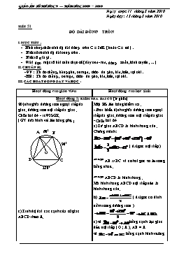 Giáo án Hình học 9 - Tiết 51, 52, 53 - Nguyễn Thị Kim Nhung