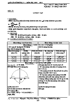 Giáo án Hình học 9 - Tiết 54, 55, 56 - Nguyễn Thị Kim Nhung