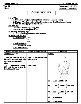 Giáo án Hình học 9 - Tuần 30 - Tiết 55: Ôn tập chương III - Nguyễn Huy Du