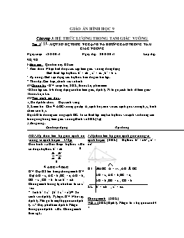 Giáo án Hình học lớp 9 - Học kì I