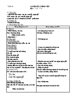 Giáo án Lớp 1 tuần 8 - Đàng Thị Lang