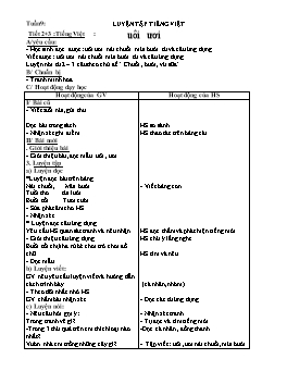 Giáo án Lớp 1 tuần 9 - Đàng Thị Lang