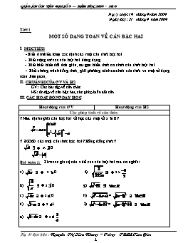 Giáo án ôn tập Đại số 9 - Tiết 1, 2, 3 - Nguyễn Thị Kim Nhung