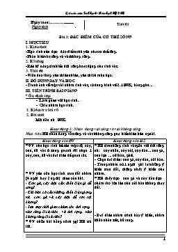 Giáo án Sinh học 6 tiết 1 đến tiết 21