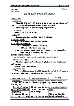 Giáo án Sinh học 6 - Tiết 18: Biến dạng của thân