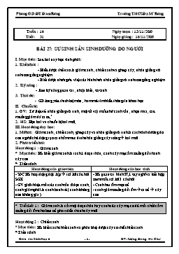 Giáo án Sinh học 6 - Tiết 31, 32