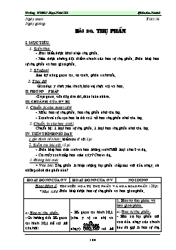 Giáo án Sinh học 6 - Tiết 36: Thụ phấn