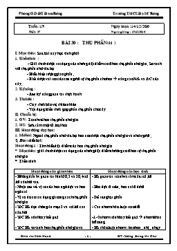 Giáo án Sinh học 6 - Tiết 37, 38