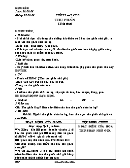 Giáo án Sinh học 6 tiết 37 đến tiết 44