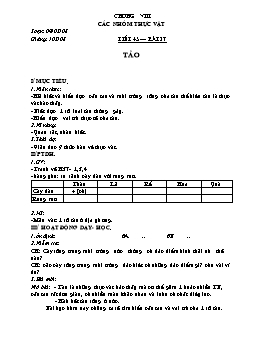 Giáo án Sinh học 6 tiết 45 đến tiết 48