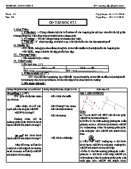 Giáo án Số học 8 - Tiết 28: Ôn tập học kì I - Lương Mỹ Quỳnh Lam