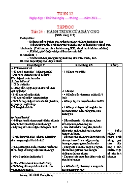 Giáo án Tập đọc lớp 5 - Tuần 12